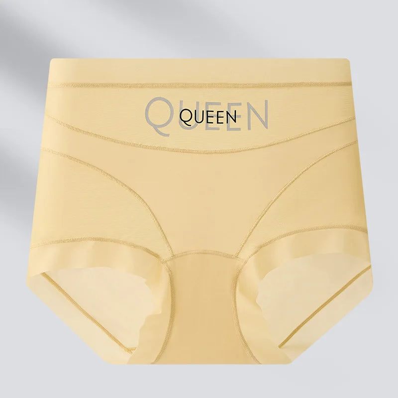 High Waisted Tummy Control Panties for Women Ice Silk Seamless Breathable Underwear Thin Comfortable No Show Briefs Shorts