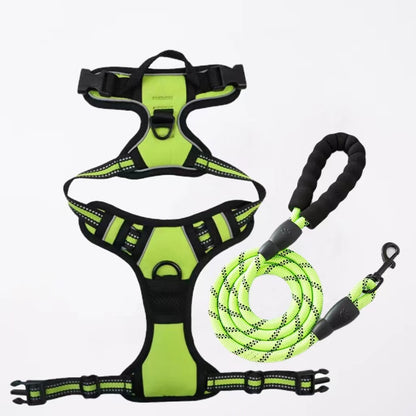 🐶 Nylon Dog Harness with Comfort Chest Support & Control Handle 🐾✨