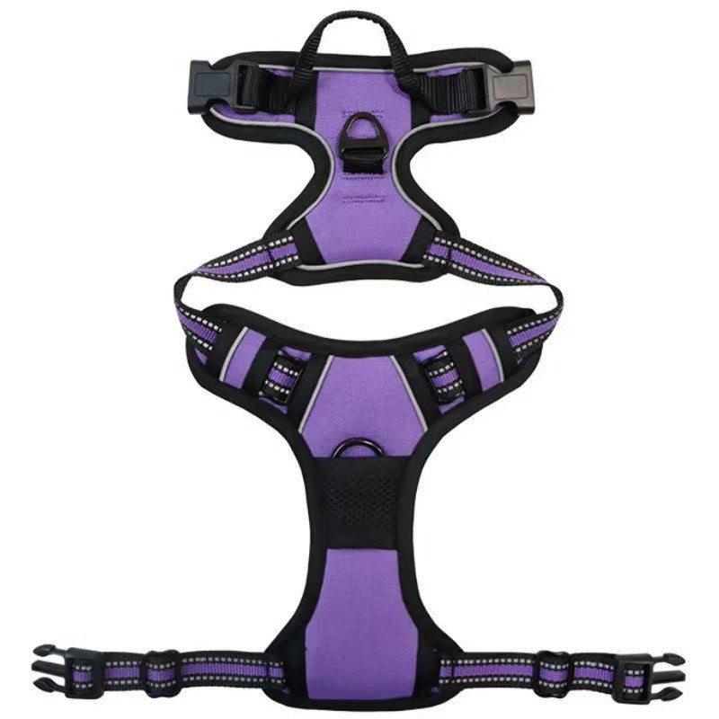 🐶 Nylon Dog Harness with Comfort Chest Support & Control Handle 🐾✨