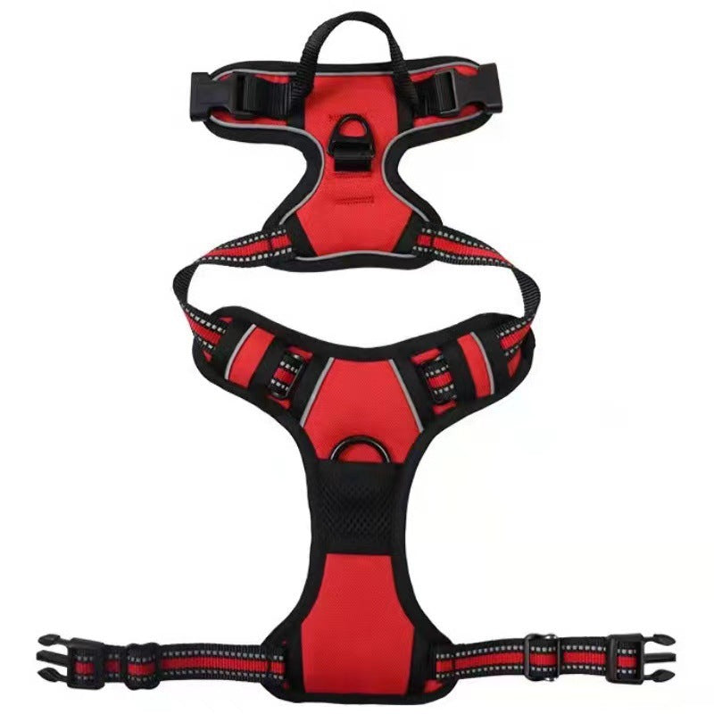 🐶 Nylon Dog Harness with Comfort Chest Support & Control Handle 🐾✨