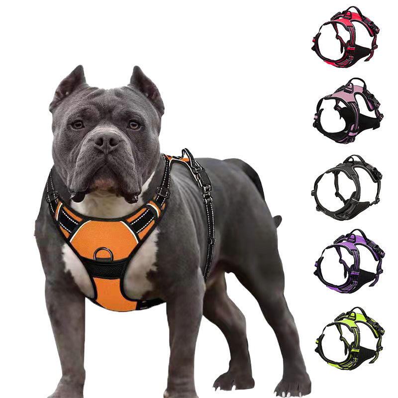🐶 Nylon Dog Harness with Comfort Chest Support & Control Handle 🐾✨