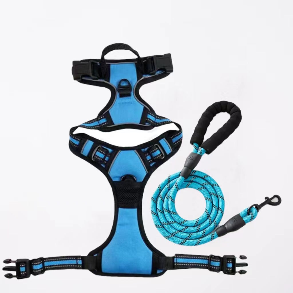 🐶 Nylon Dog Harness with Comfort Chest Support & Control Handle 🐾✨