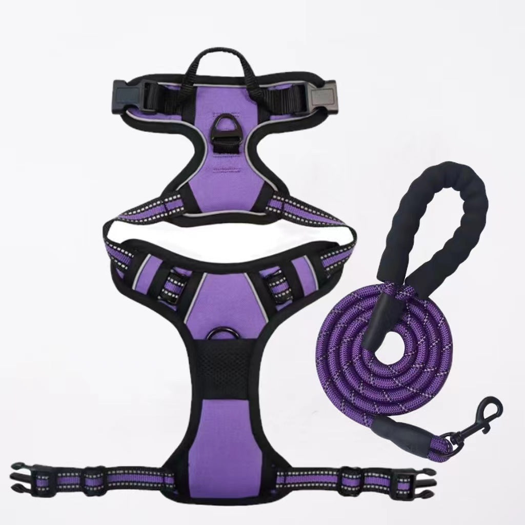 🐶 Nylon Dog Harness with Comfort Chest Support & Control Handle 🐾✨