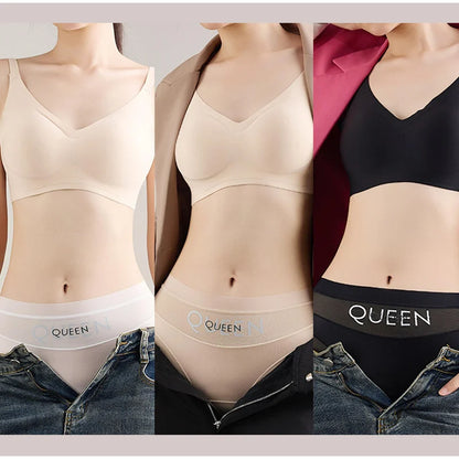 High Waisted Tummy Control Panties for Women Ice Silk Seamless Breathable Underwear Thin Comfortable No Show Briefs Shorts