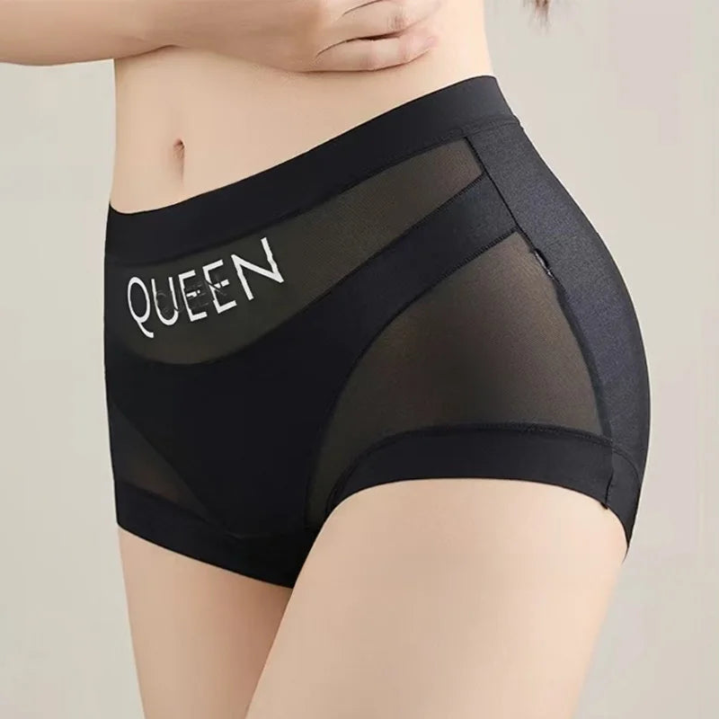 High Waisted Tummy Control Panties for Women Ice Silk Seamless Breathable Underwear Thin Comfortable No Show Briefs Shorts