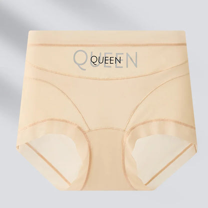 High Waisted Tummy Control Panties for Women Ice Silk Seamless Breathable Underwear Thin Comfortable No Show Briefs Shorts