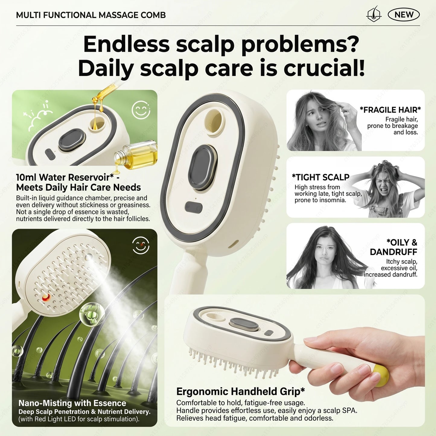 PureComb™ Mist. Massage. Detangle