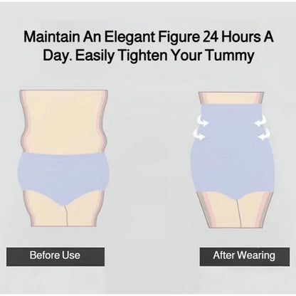 High Waisted Tummy Control Panties for Women Ice Silk Seamless Breathable Underwear Thin Comfortable No Show Briefs Shorts