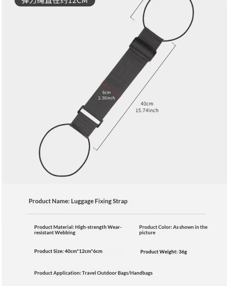 Elastic Adjustable Luggage Strap Carrier Strap Baggage Bungee Luggage Belts Suitcase Belt Travel Security Carry On Straps