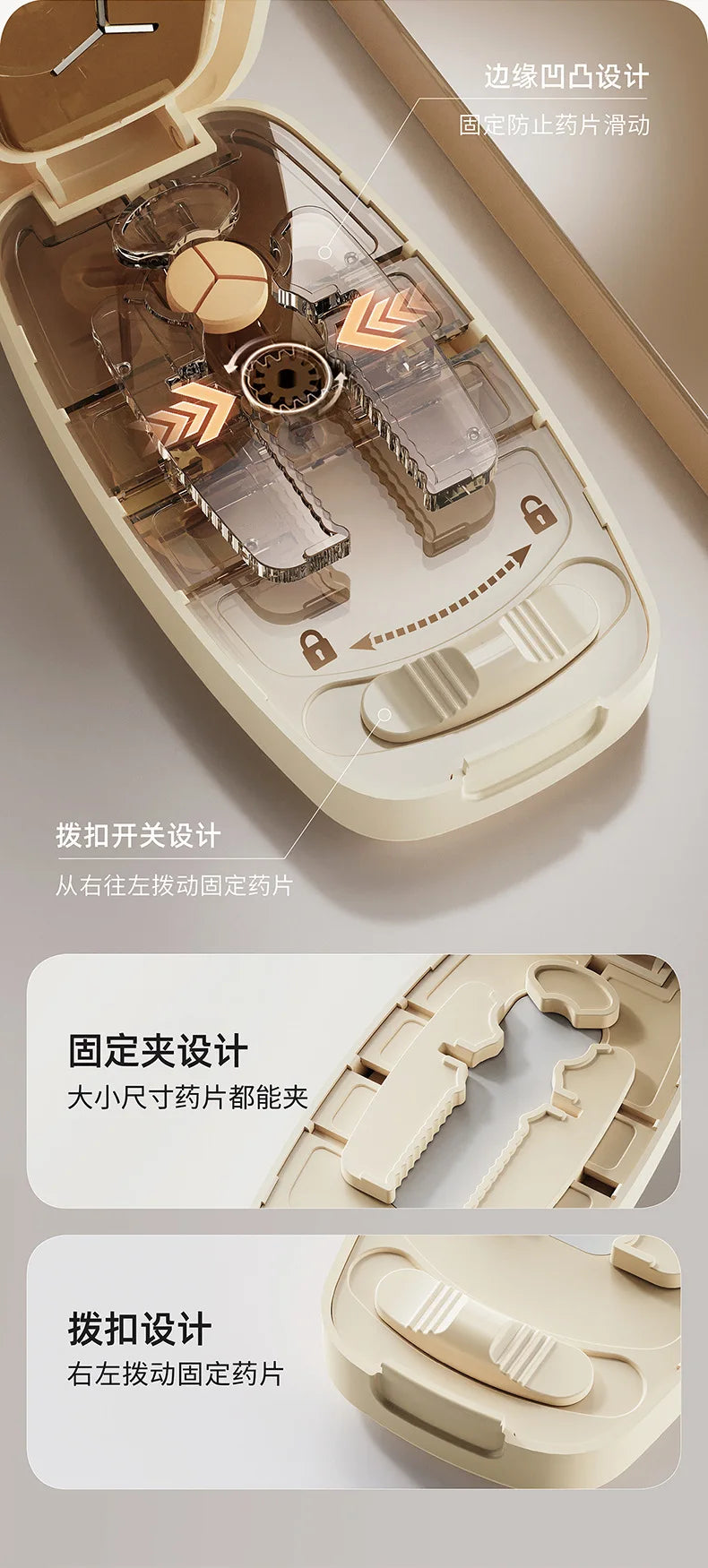 Pillora™ Pill Cutter & Splitter • Precise • Portable