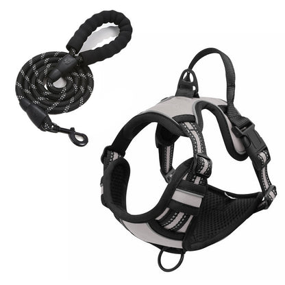 🐶 Nylon Dog Harness with Comfort Chest Support & Control Handle 🐾✨