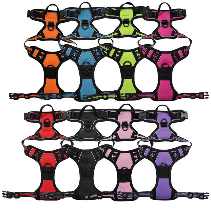 🐶 Nylon Dog Harness with Comfort Chest Support & Control Handle 🐾✨